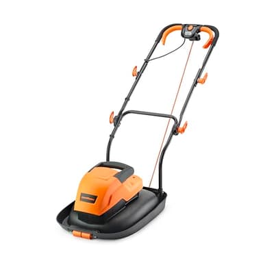 LawnMaster 33cm Hover Lawnmower with powerful 1500W motor. Lightweight, easy to push mulching hovering mower. Non-Collect Traditional Hover Mower. Collapses for easy storage. 2 year guarantee