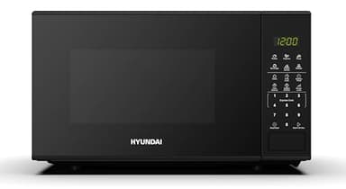 Hyundai 800W 20L Black Digital Microwave, Stainless Steel Interior, 11 Power Levels, Automatic Defrost, 6 Auto Cook Modes, Clock and Timer, Digital Controls, Easy Clean & Child Lock
