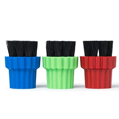 H2O Brushes for Steam Mop & Cleaner - Replacement Brushes for H2O X5 & H2O HD (3 Pack) (Nylon, Multicoloured)