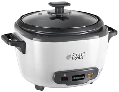 Russell Hobbs Electric Rice Cooker - 2kg (14 Portion - 145g per serving) Removable non stick bowl, Dishwasher-safe bowl & lid, Steamer basket, measuring cup & spoon inc, Energy Saving, 500W, 27040