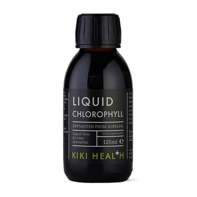 KIKI Health - Liquid Chlorophyll, Extracted from Alfalfa - 100mg Chlorophyll Extract Per Serving - Natural Internal Deodoriser - 100% Natural Ingredients - Vegan Friendly - 125ml