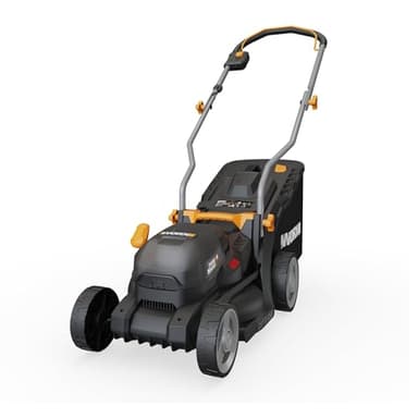 WORX WG733E 20V Brushless Cordless Lawnmower | Up to 200m² | 33cm Cut-to-Edge Deck | IntelliCut | 6-Height Adjust | 35L Grass Bag | 4.0Ah Battery & Charger Included