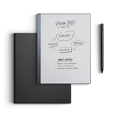 reMarkable 2 Bundle - Leather Folio | 10.3'' reMarkable 2 Paper Tablet, Marker Plus Pen With Built-in Eraser and Book Folio Case in Black Premium Leather