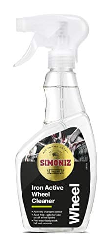 Simoniz Iron Active Car Wheel Cleaner Spray, Fast-Acting Tyre Cleaner To Remove Baked On Brake Dust, Essential Car-Cleaning Products, Colour Changing Alloy Wheel Cleaner For All Wheel Types, 500ml