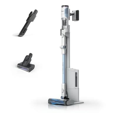 Shark Detect Clean & Empty Cordless Vacuum Cleaner with Auto-Empty System, Lightweight & Flexible Anti Hair Wrap Vacuum with Pet & Duster-Crevice Tools, 60 Mins Run-Time, Dock, Cloudy Blue IW4621UKT