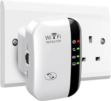2026 WiFi Extender, WiFi Booster, WiFi Repeater, Covers Up to 3000 Sq.ft and 45 Devices, Internet Booster - with Ethernet Port, Quick Setup, Home Wireless Signal Booster, UK plug (White2026, S)