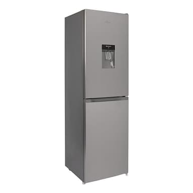 Willow WFF5050DX 254L Low Frost Fridge Freezer with Water Dispenser, 4* Freezer Rating, Mark-Proof Finish - Inox