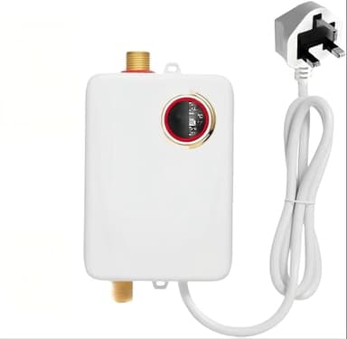 Instant Hot Water Heater Under Sink,3500W Mini Electric Tankless Hot Water Heater for Shower with LCD Display,Tankless Heating Element Water Heater with Energy Efficient Supply System