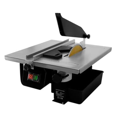 Wet Tile Cutter Table Saw Electric 600W 230V 2 x Free 180mm Diamond Blades 330 x 360mm Worktop 35mm Cutting Depth 2950 RPM 0-45° Tilting Range Heavy Duty Cutting Machine Wall & Floor Stainless Steel