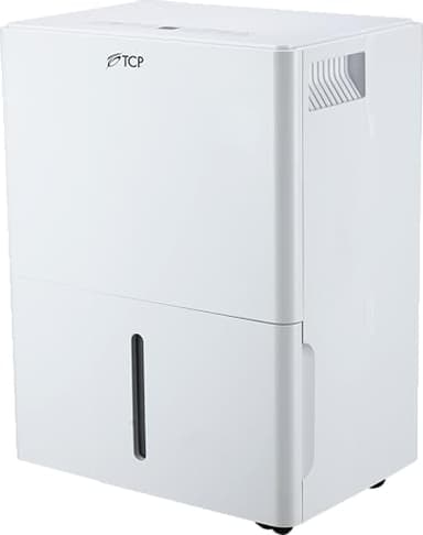 TCP 30L/Day Dehumidifier with Digital Humidity Display, Ultra-Quiet 4.7L Water Tank, Sleep Mode, Continuous Drainage Full Tank Warning, Laundry Drying and 24 Hour Timer - Ideal for Damp & Condensation