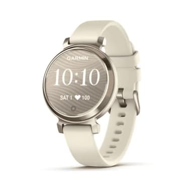 Garmin Lily 2, 35mm smartwatch, Stylish small watch & fitness tracker with hidden display, patterned lens, bright touchscreen display, up to 5 days battery life, Coconut