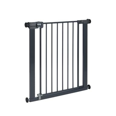 Safety 1st Easy Close Metal Gate, Baby Stair Gate Pressure Fit, 73-80cm (max. 108cm), Easy-Closing Baby Safety Gate, One-Hand Opening, No-Screw Installation (No Drilling), Double Lock System, Black
