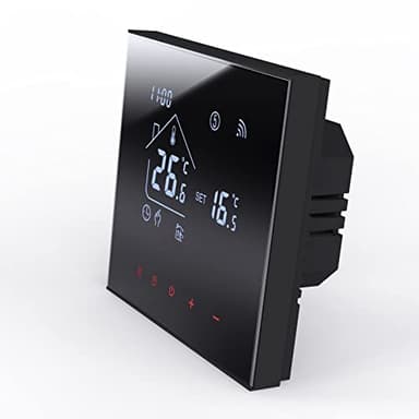 MincoHome Smart Thermostat Save Energy WiFi Digital Room Thermostat Underfloor Heating Temperature Controller Compatible Amazon Alexa, Google Assistant (Black for Electric Heating)