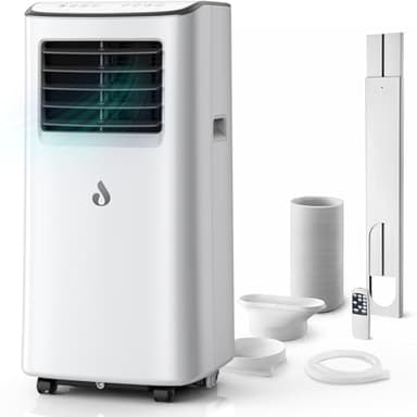 Air Conditioning Unit, Portable Air Conditioner with 4-in-1 Cooling & Fan & Dehumidifier & Sleep Mode Function, Air Conditioners with Digital Display & Remote Control, 24H Timer for Room up to 215 ft