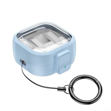 Oniissy For Galaxy Buds 4 Pro Case, Shockproof Cover Anti-Lost Lock Carabiner, Wireless Charging Friendly Protective Shell For Earbuds Gym Running Accessory(Light Blue)