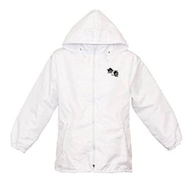 Bowling jacket Unisex British Made Bowling Bowls Club White Jacket Fleece Lined Waterproof Fabric Windproof Bowls Lawn Bowling Fleece Lined Detachable Hood Jacket Warm Comfortable White