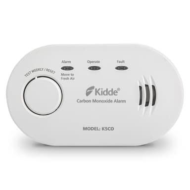 Kidde 5CO Carbon Monoxide Alarm and Detector with AA Batteries - 10 Year Sensor Life CO Alarm for Home