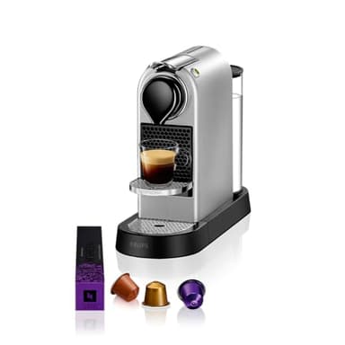 Nespresso Citiz Automatic Pod coffee machine for Americano, Decaf, Espresso by Krups in Silver