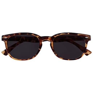 OPULIZE ORA Reading Sunglasses - Designer Style Round Frame - Tinted UV400 Protection Lens - Spring Hinges - Brown Tortoiseshell +1.50