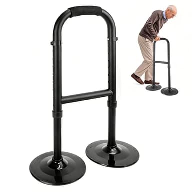 Standing Aid for Elderly Adults, Adjustable Height Walking Aids for Seniors, Standing Support Rail Mobility Aid Tool with Anti-Slip Suction Foot Pads, Stand Assist Device Help Getting up from Floors