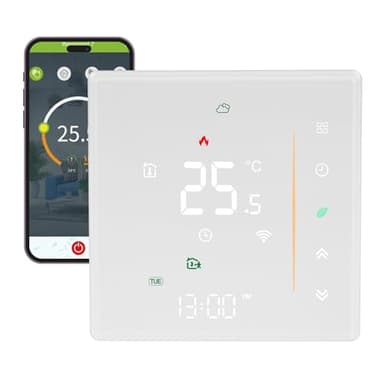 Smart Thermostat for Combi Boiler Underfloor Heating Thermostats Room Thermostat Programmable Temperature Controller Compatible with Alexa for Boiler