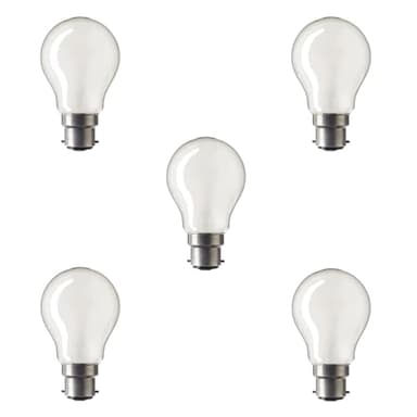 Traditional GLS Light Bulb 240V 100W B22D Bayonet Cap Pearl Warm White - 5 Pack
