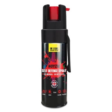 Noyzie Self Defence Spray UK Legal Pepper Spray Alternative for Men & Women with UV Marking & Handy Clip - Criminal Identifier Spray for Personal Protection 15ml