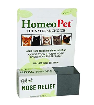 HomeoPet Feline Nose Relief, Safe and Natural Nasal and Sinus Medicine for Cats, Natural Pet Medicine, 15 Milliliters