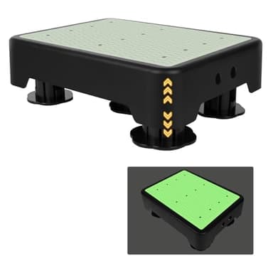Adjustable Step Stool for Adults, Noctilucent Bed Step Stools, 250KG Capacity Anti Slip Step Platform Indoor and Outdoor for Seniors, Wide Step Stools Elderly Assistance for Kitchen, Bathroom, Bedside