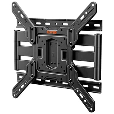 ELIVED Ultra Slim TV Wall Mount for Most 26-60 Inch TVs, Low Profile TV Mount, Full Moiton Wall Mount Bracket Swivel and Tilt, Max VESA 400x400mm, Holds up to 40 KG. Fits 16" Wood Studs EV3033
