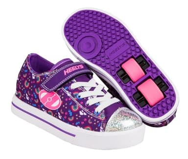 Heelys X2 Snazzy Girls Shoes Purple Multi Rainbow (Purple Multi Rainbow, UK Footwear Size System, Little Kid, Women, Numeric, Medium, 11)