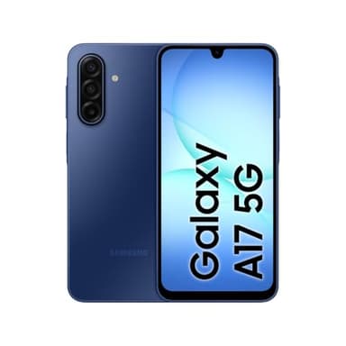 Samsung Galaxy A17 5G, AI Smartphone, Slim 7.5mm Frame, Large Screen, 50MP Camera, 128GB Storage, 4GB Memory, 5000 mAh Battery, Blue, 3 Year Samsung Extended Warranty (UK Version)