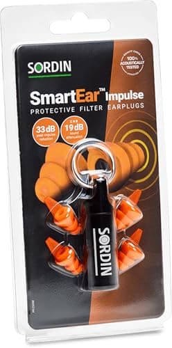 Sordin SmartEar Impulse Reusable Ear Plugs - Earplugs for Hunters & Sports Shooters - Ear Protection Plugs for Shooting Range
