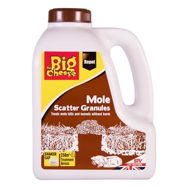 The Big Cheese Mole Scatter Granules - Humane Pest Deterrent for Moles - Natural Outdoor Mole Control with Repellent Granules - Safe & Effective Solution - 2.5kg