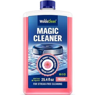WoldoClean Robot Vacuum Cleaning Solution 750ml - Concentrated Floor Detergent with Floral Scent for all Robot Mops & Docking Stations, 50 Applications
