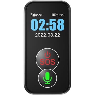 SOS Alert Systems, Emergency Call Necklace, Waterproof 4G Smart Voice Calls, GPS Positioning Device, Abnormal Fall Detection, for Dementia, Alzheimer, Autism Patients, Elderly