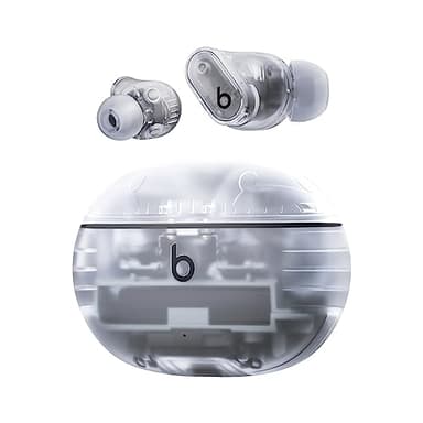 Beats Studio Buds + | True Wireless Noise Cancelling Earbuds, Enhanced Apple & Android Compatibility, Built-in Microphone, Sweat-Resistant Bluetooth Headphones, Spatial Audio – Transparent