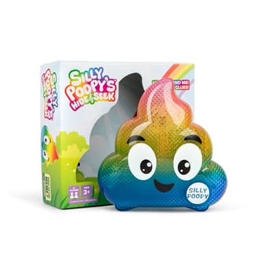 WHAT DO YOU MEME? Silly Poopy's Hide & Seek - The Talking, Singing Rainbow Poop Toy to Encourage Active Play for Kids Ages 3 Years and Up