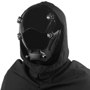 Foymi Cyberpunk Helmet Mask - Sci Fi Gothic Punk Cosplay Mask for Men