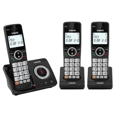 VTech EA5052 DECT Cordless Phone with Answering Machine,Nuisance Call Blocker, Volume Booster, Easy-to-Read Backlit Display, 18 Hours Talk-time, Handsfree Speakerphone, 3-Handset