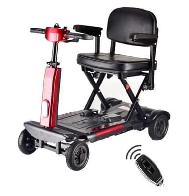 Lightweight 24kg Automatically Folding Mobility Scooter with Removeable Battery Boot Scooter Portable Travel Scooter, 270W, 10Ah, 2026 Model