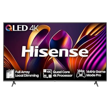 Hisense 75 Inch 144Hz 4K QLED Smart Gaming TV 75E7NQTUK PRO - Full Array Local Dimming, Dolby Vision Atmos, Freesync, Subwoofer, Vidaa OS with Freely, Youtube, Netflix and Disney+ (2024 Model)