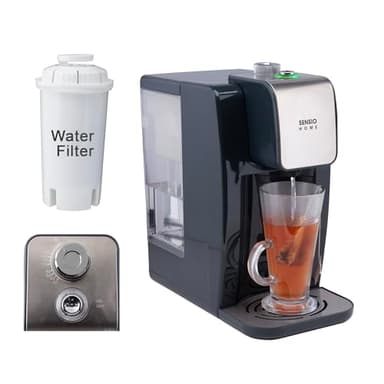 Sensio Home Instant Hot & Ambient Water Dispenser, Integrated Water Filter, Variable Temperature Control, 2.2L, Energy Efficient, 5 Second Boil, Removes Impurities, Grey