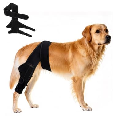 XPJBKC Dog Knee Brace for Torn ACL Hind Leg, Adjustable Dog Hip Support, dog Leg Support Back leg Cruciate Ligament Support, Warm Joint D-og leg Braces for Back Front L-eg, S