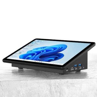 HEIGAOLAPC Mini PC Computer Mini Desktop PC 10.1 Inch Win 11 N5095, Mini-pc with Touchscreen, 8GB RAM, 128GB eMMC, 5000mAh Battery, Dual 4K Display Output, HDMI/WiFi5/BT5.0, Dual Rs232