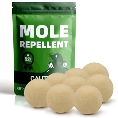 GIWENW Ultrasonic Mole Repellent Outdoor for Garden & Lawn,Vole Repellents Outdoor,Natural Gopher Repellent,Easy Placement, Covers Up to 120 Sq Ft – 8 Pack