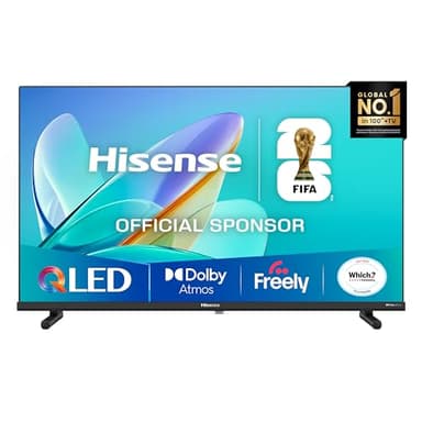 Hisense 32" 32E5QTUK QLED FHD Smart TV - Quantum Dot Colour, Full HD, Dolby Atmos, Sports Mode, Games Mode, Dual Position Stand with Freely, Disney +, YouTube, Netflix
