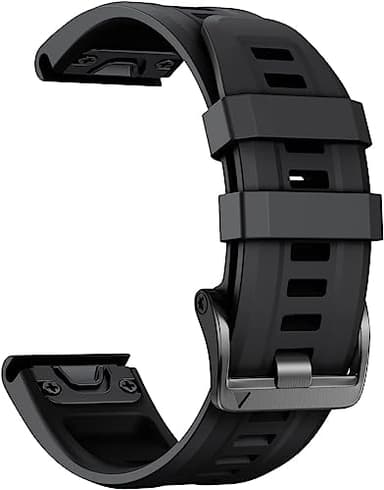 NotoCity for Garmin fenix 7/6/5/7 Pro/6 Pro/5 Plus/8 47mm Strap,22mm Silicone Watch Strap for Garmin Forerunner 945/955/965/970/Instinct2/Instinct 3/E 45mm/Approach S60/S62/S70 47mm(black)