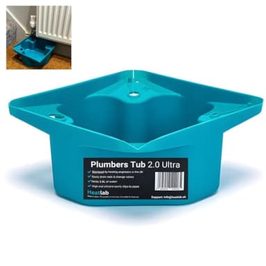The Ultimate Plumb Tub 2.0 XL High Capacity Plumbers Tub - Essential Plumbing Tools for Radiator Draining & More. Designed & Patented by Heatlab UK We Create Innovative Plumbers Tools