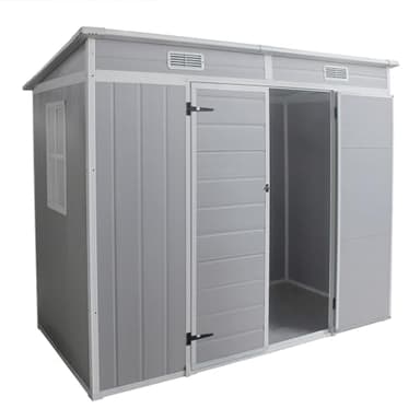 Panana Outdoor Storage Sheds Includes Plastic Floor,Plastic House Tool Shed Box,4ft,5ft,6ft (8x4f Pent roof)